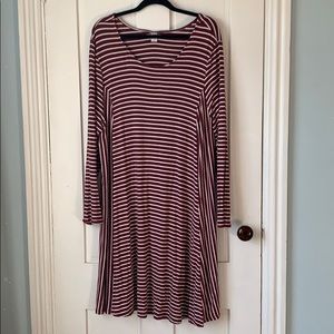 Old Navy Striped Long Sleeve Dress